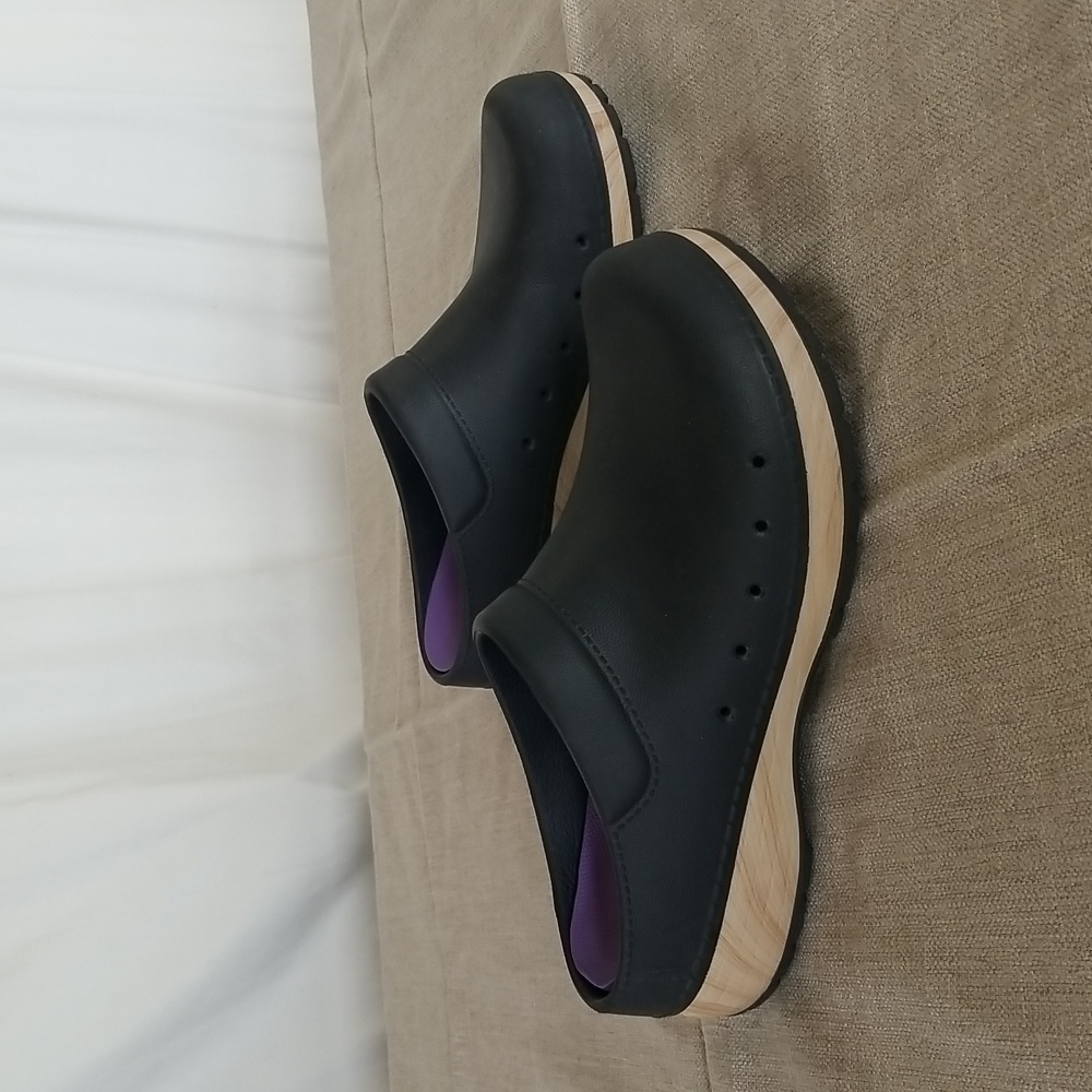 Dansko Kane black slip on clog